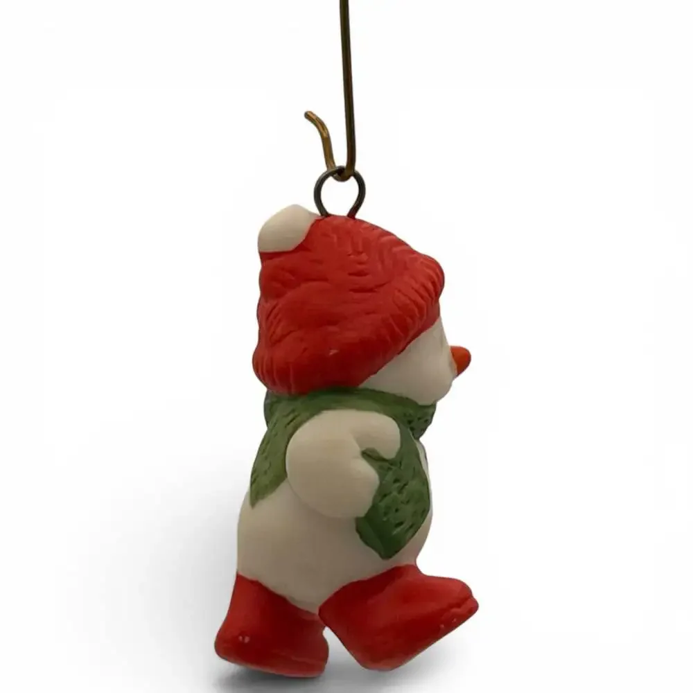 1989 Hallmark Keepsake Strollin' Snowman Miniature Christmas Ornament